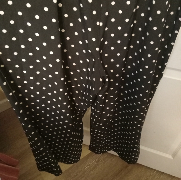 Shein Curve Women's 1XL Long Jumpsuit Polka Dot Spaghetti Straps Zipper … - Picture 8 of 10